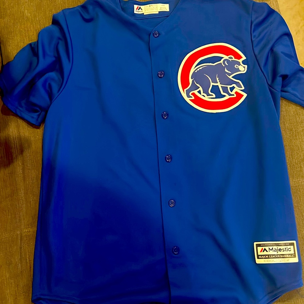 Kris Bryant Chicago Cubs Majestic Cool Base Jersey, Men’s Large